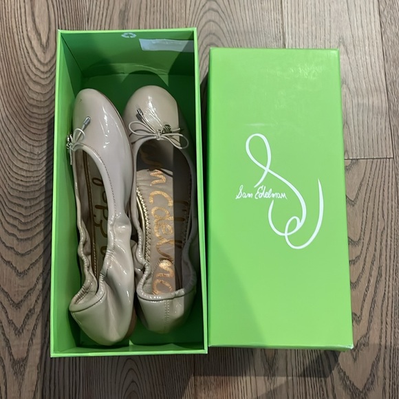 SAM EDELMAN Felicia chai latte patent luxe ballet shoes - Picture 5 of 5